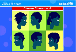 Juego de Unicef para informar de los peligros del VIH.